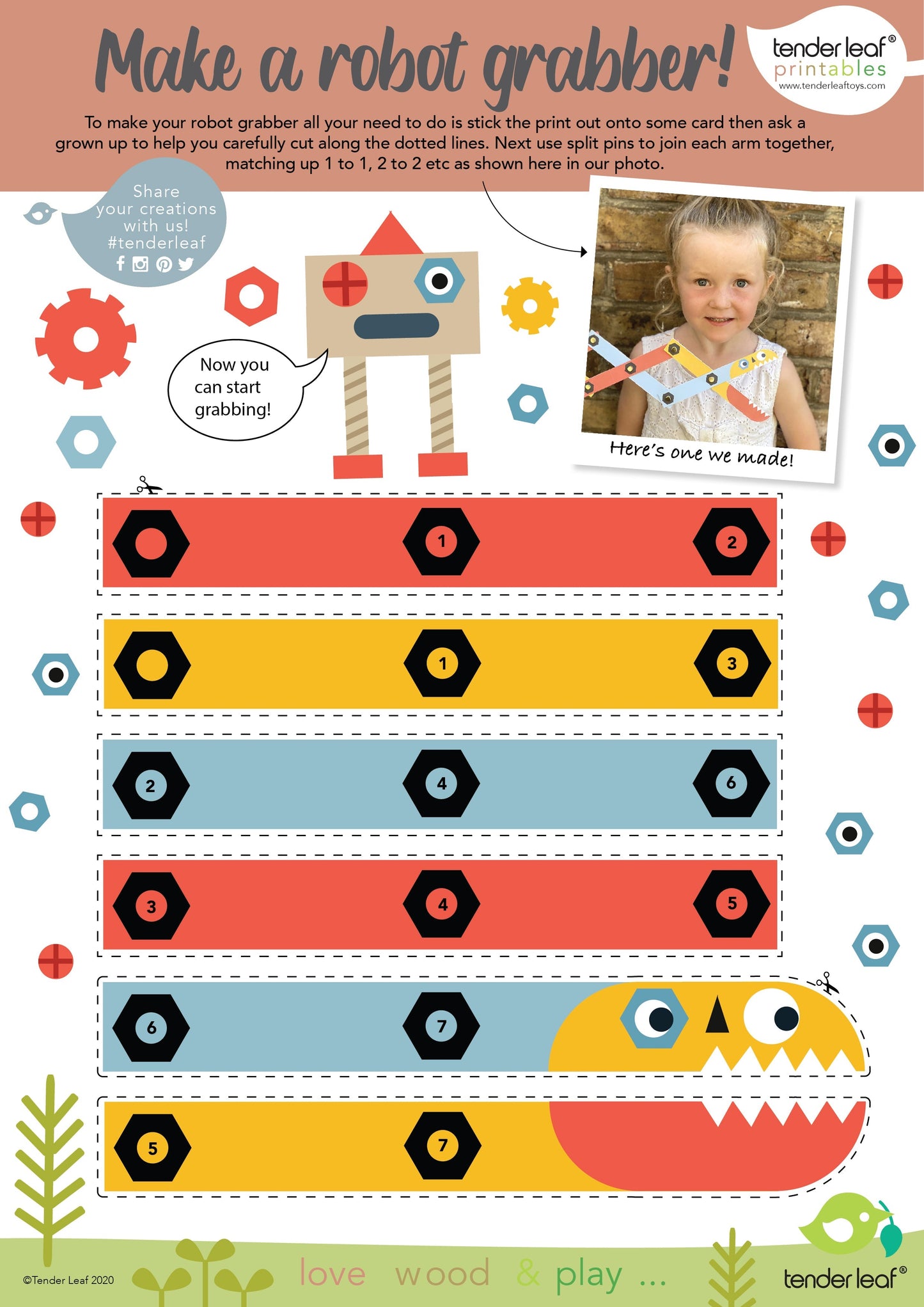 Wooden Table Top Tool Bench | Tender Leaf Toys Workshop Set Ages 3+