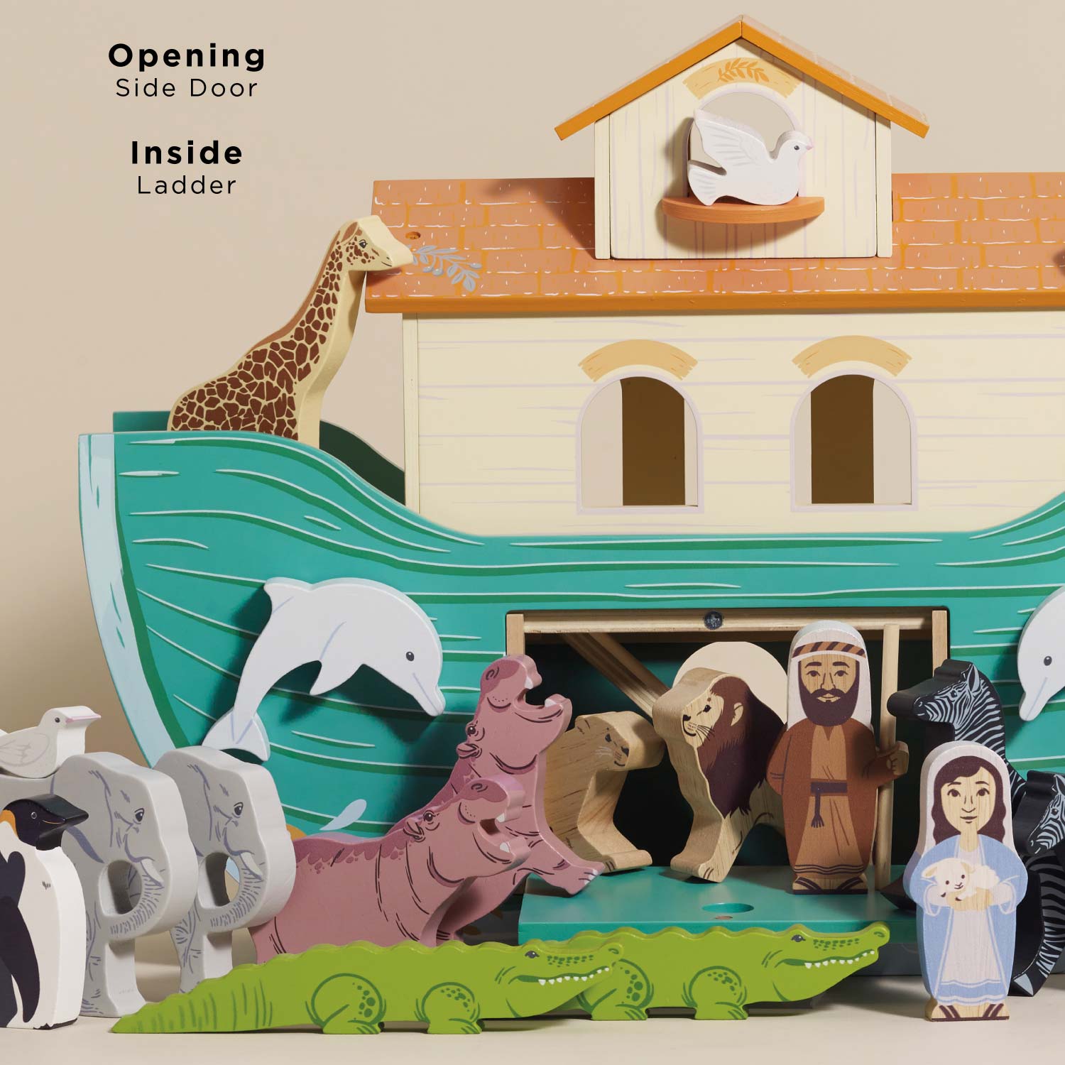 Noah's Ark Wooden Toy with Animals | Large Playset | Le Toy Van | Mucky Wolf