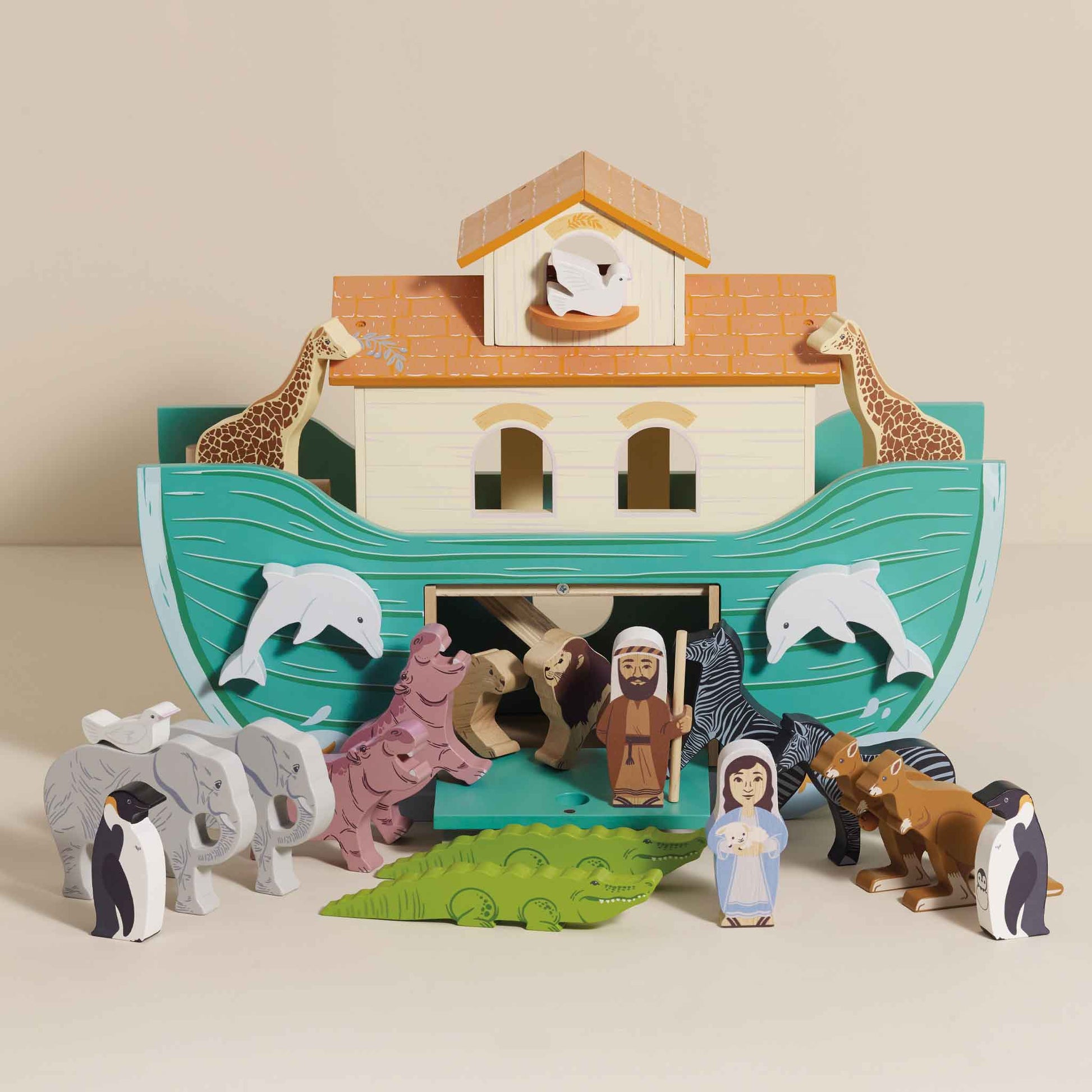Noah's Ark Wooden Toy with Animals | Large Playset | Le Toy Van | Mucky Wolf