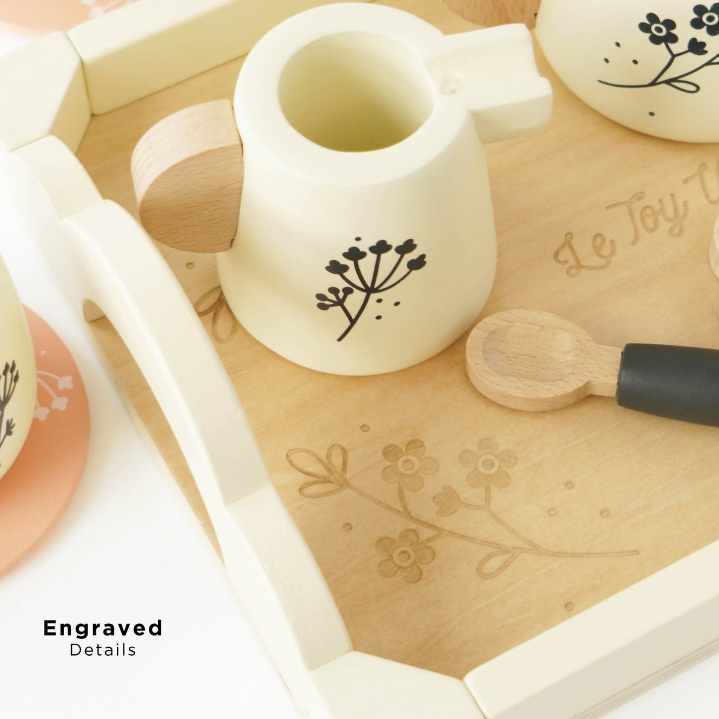 Wooden Tea Set & Tray | Pretend Play Tea Party Set | Le Toy Van | Mucky Wolf
