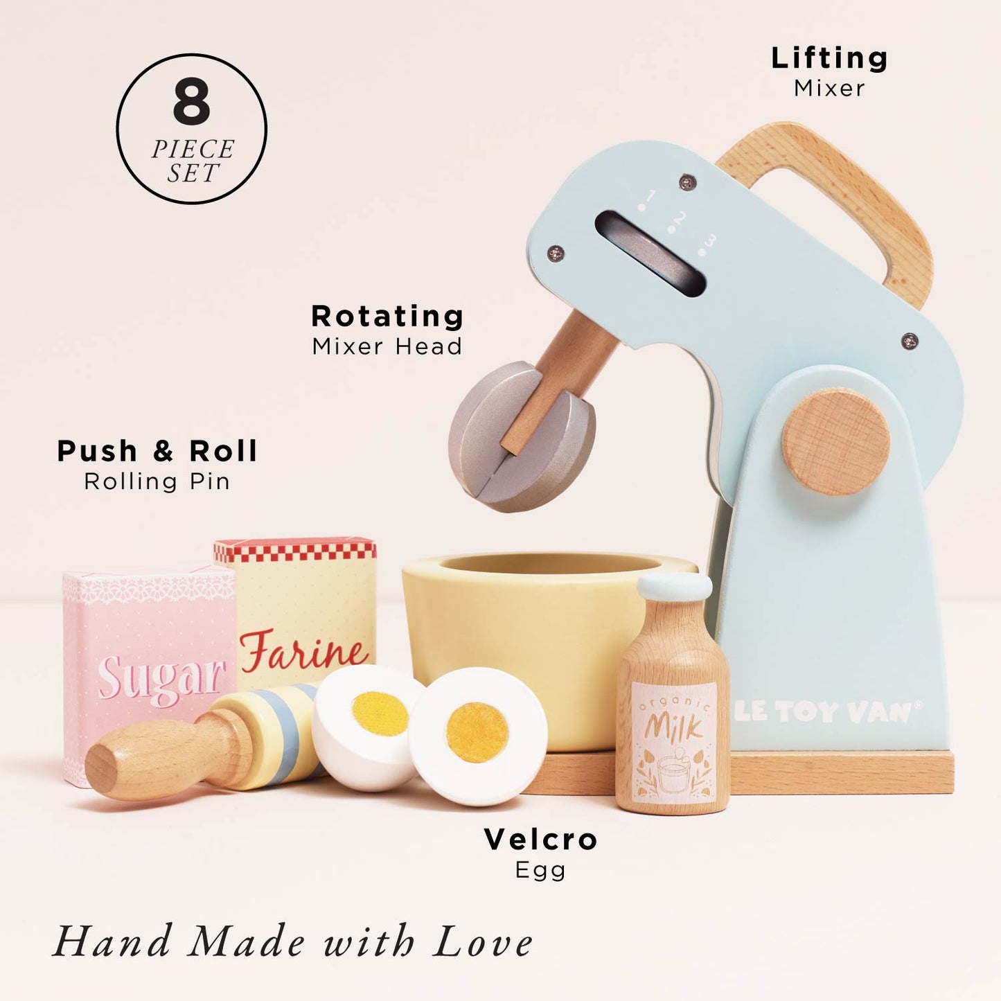 Bakers Mixer Set and Accessories - Wooden Play Kitchen Toy | Le Toy Van
