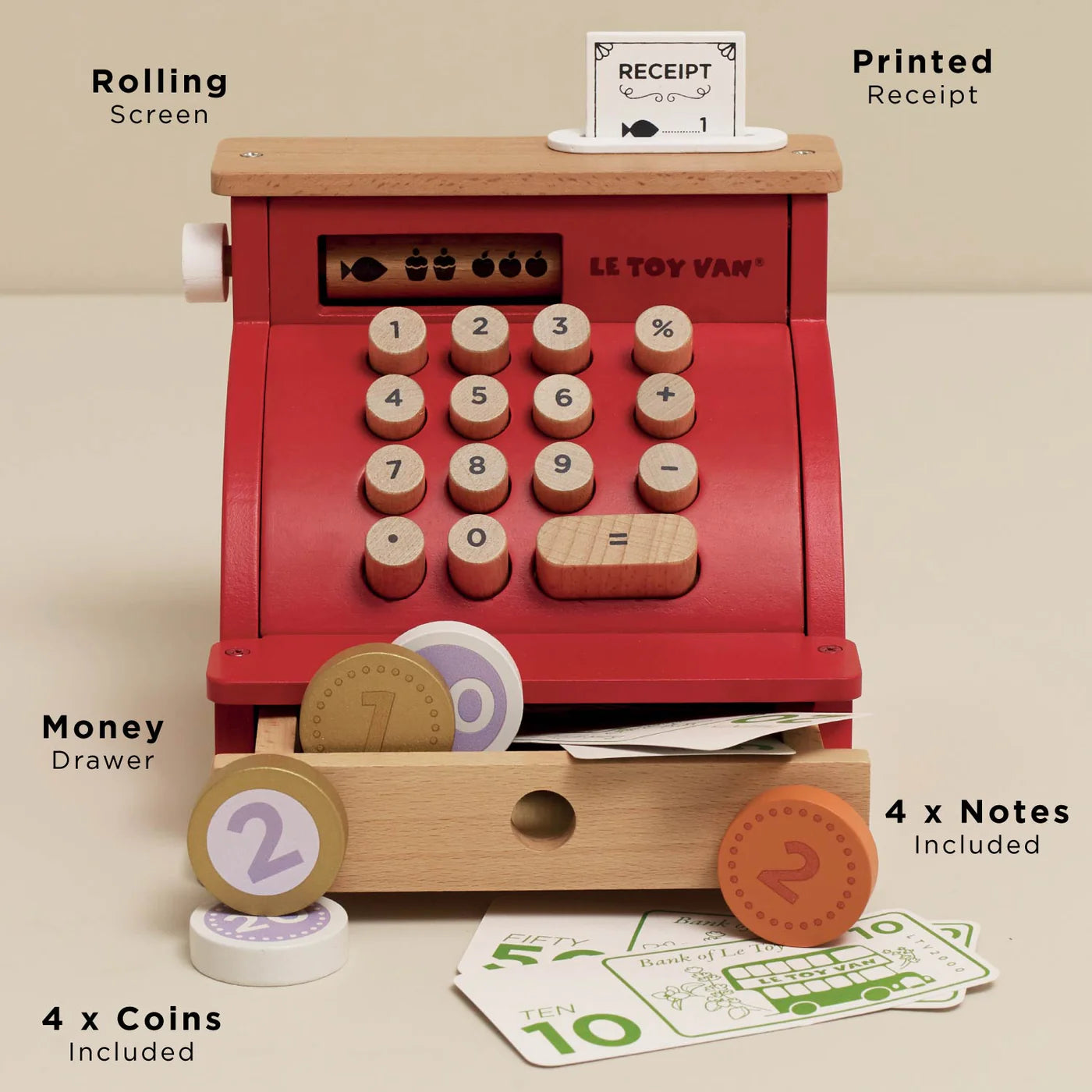 Cash Register & Money Toy