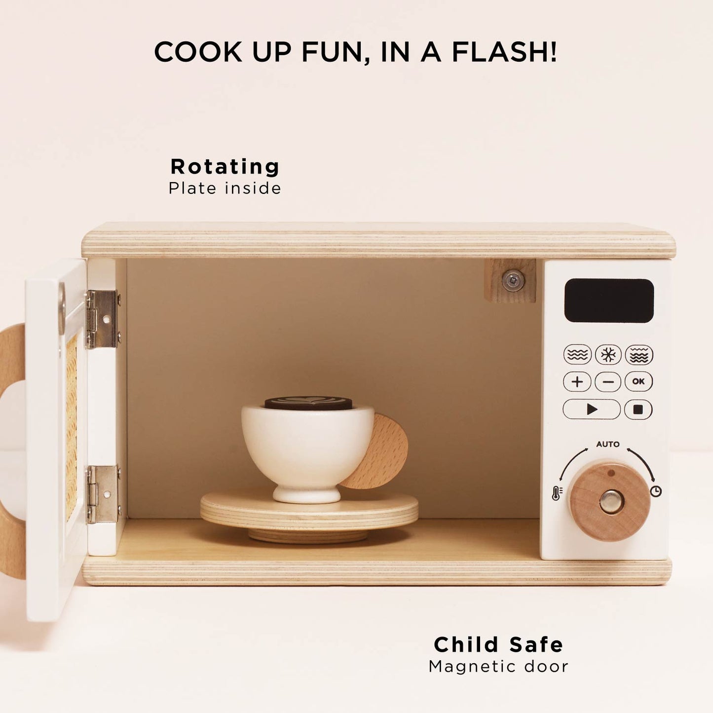 Wooden Microwave - Premium Pretend Play Kitchen Toy | Le Toy Van