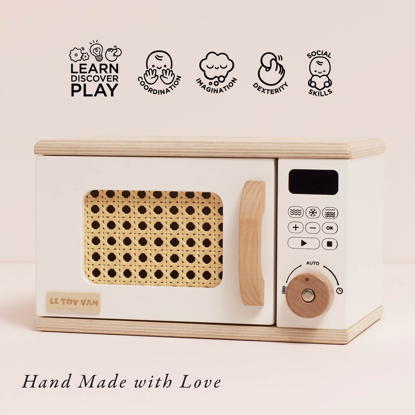Wooden Microwave - Premium Pretend Play Kitchen Toy | Le Toy Van