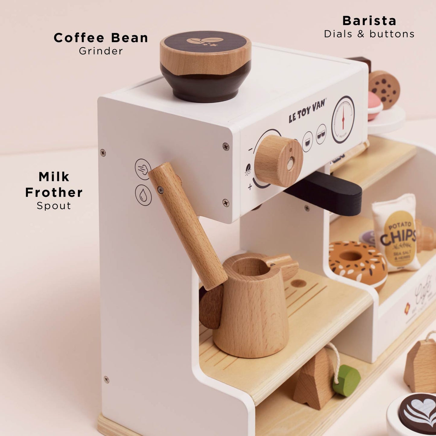 Wooden Barista Café Shop | Pretend Play Coffee Shop | Le Toy Van | Mucky Wolf