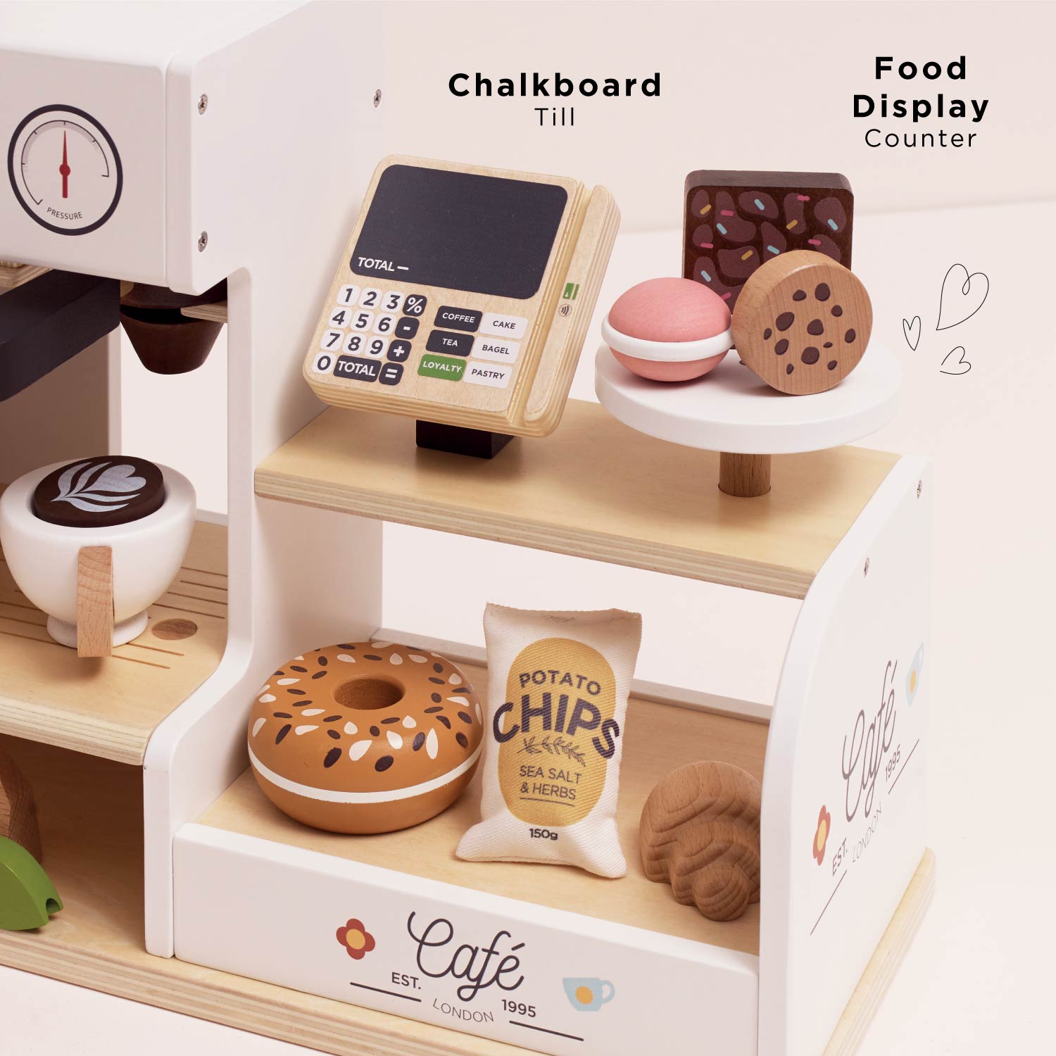 Wooden Barista Café Shop | Pretend Play Coffee Shop | Le Toy Van | Mucky Wolf