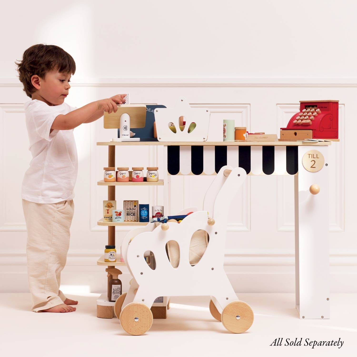 Groceries Set & Scanner - Wooden Pretend Play Shopping Toy | Le Toy Van