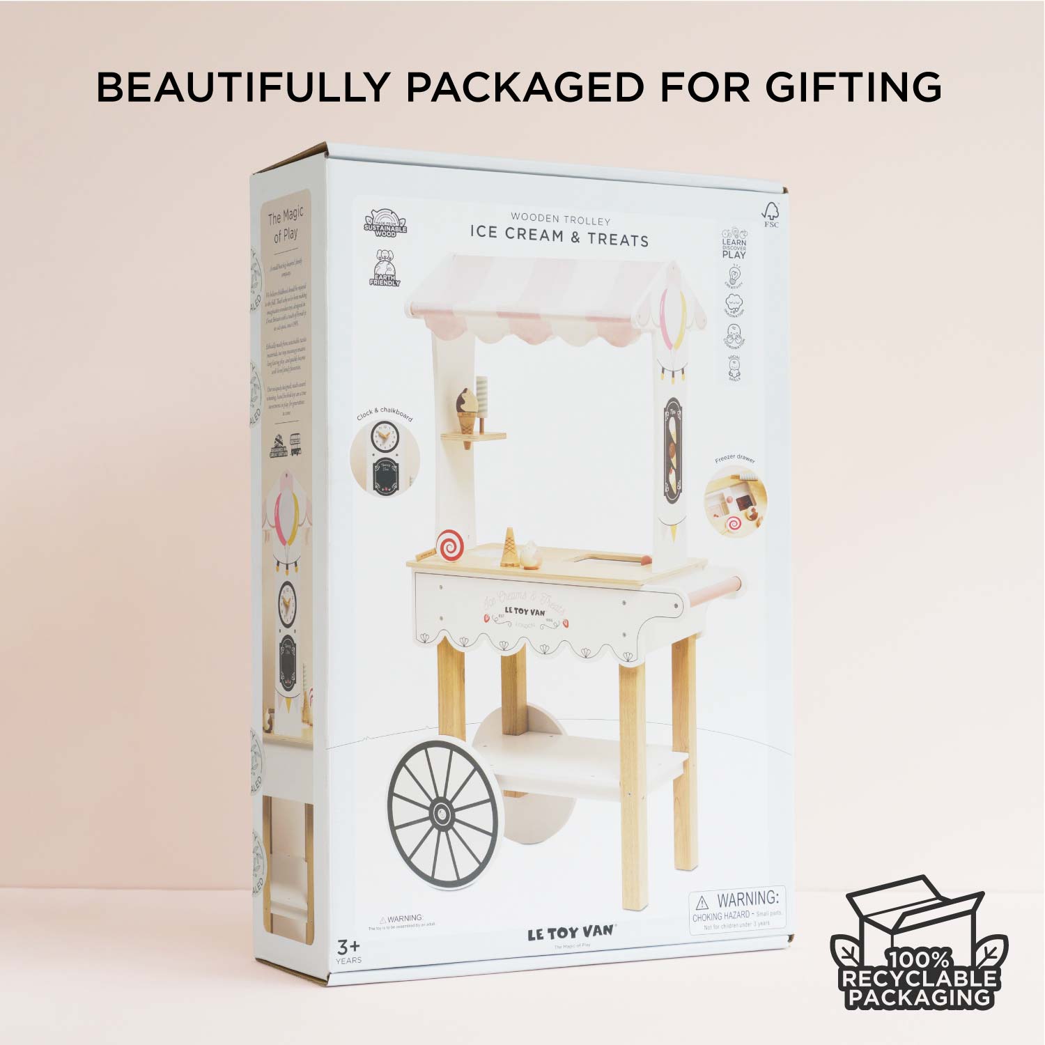 Wooden Ice Cream Trolley Market Stall | Award-Winning FSC Toy Ages 3+