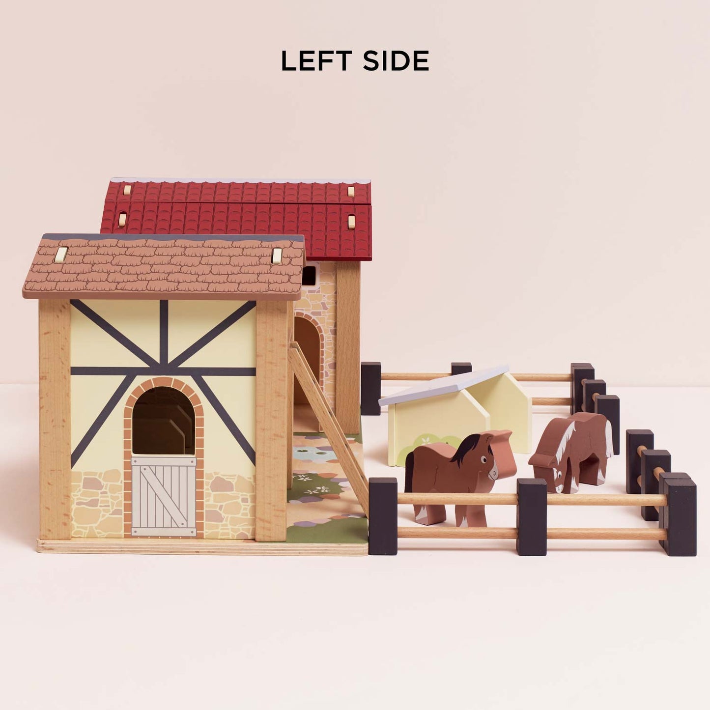 Wooden Farmyard Stables Playset | FSC Certified Farm Toy for Ages 3+