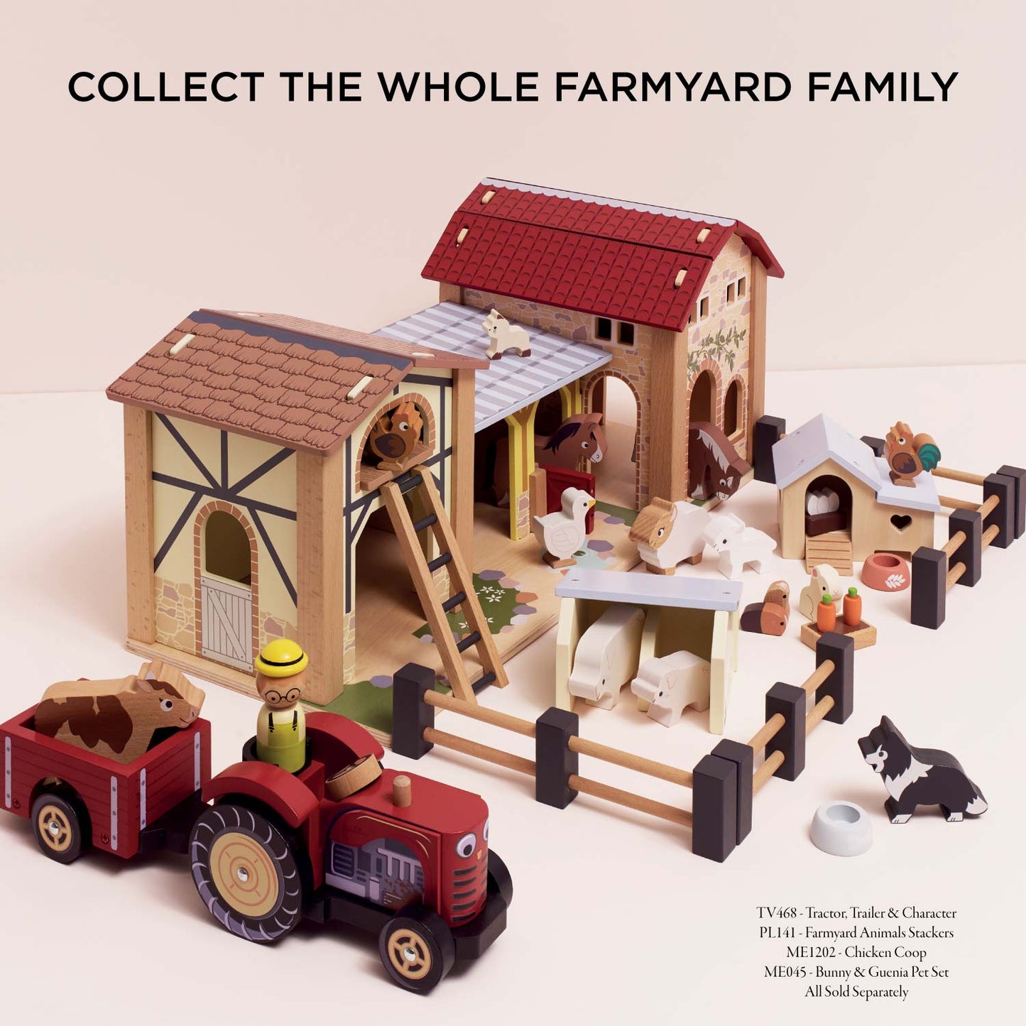 Wooden Farmyard Stables Playset | FSC Certified Farm Toy for Ages 3+