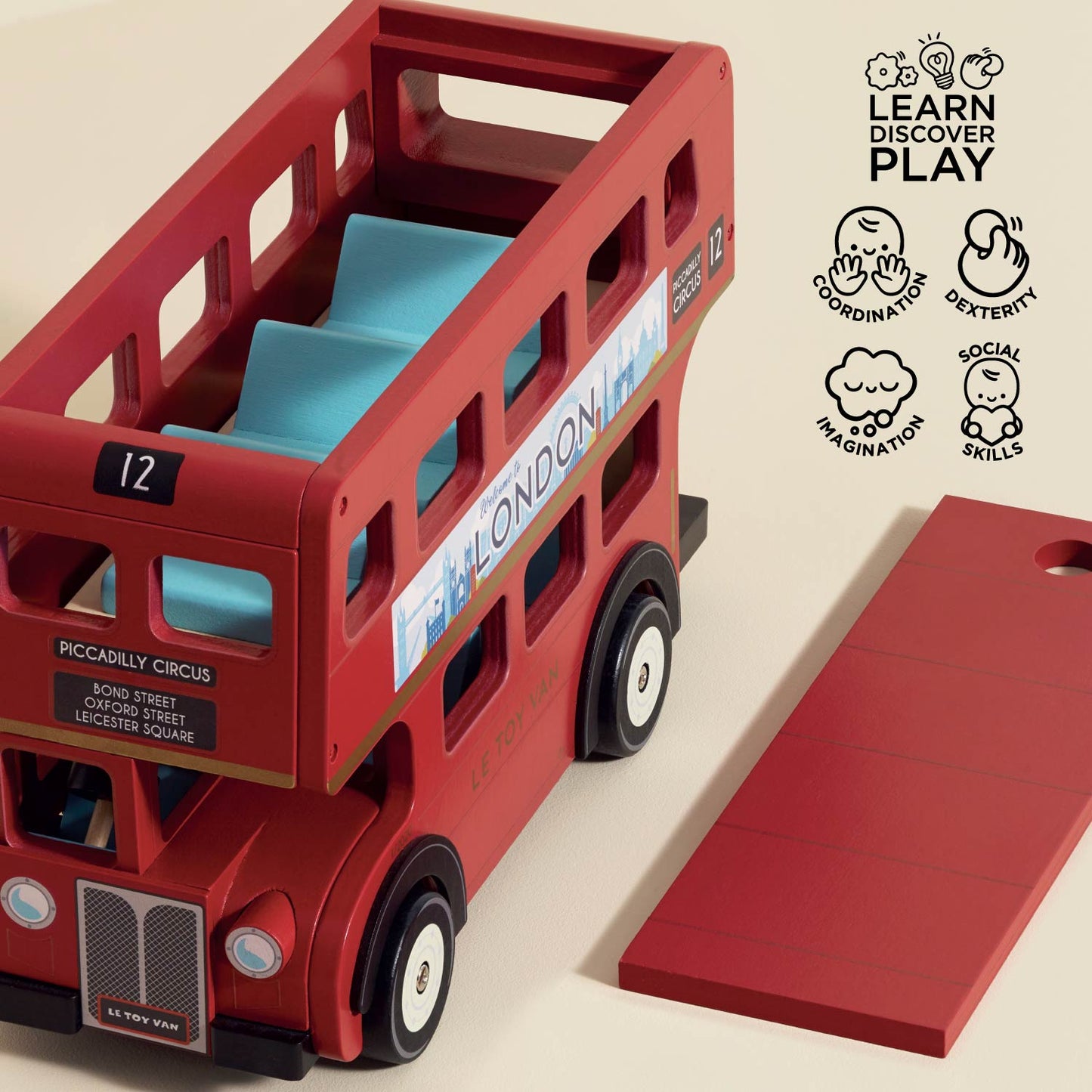 Wooden London Bus - Pretend Play - Le Toy Van