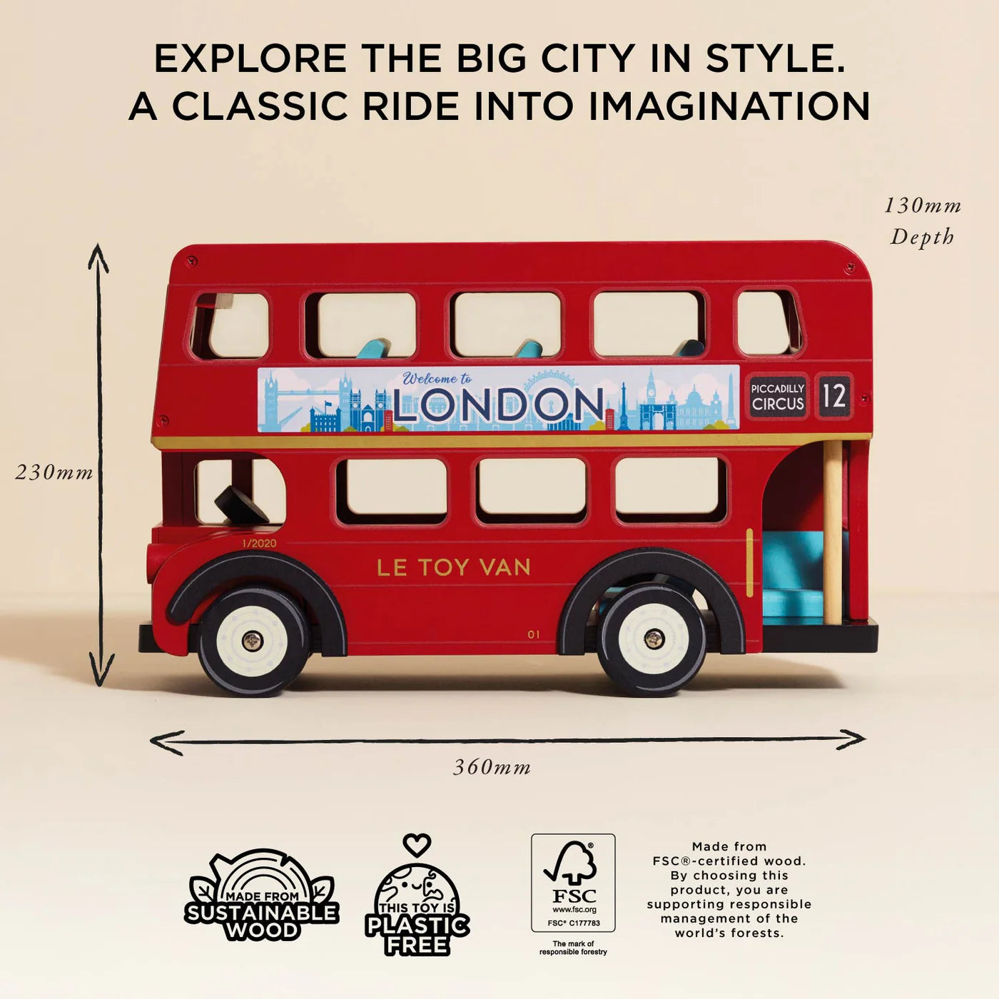London Wooden Bus Le Toy Van