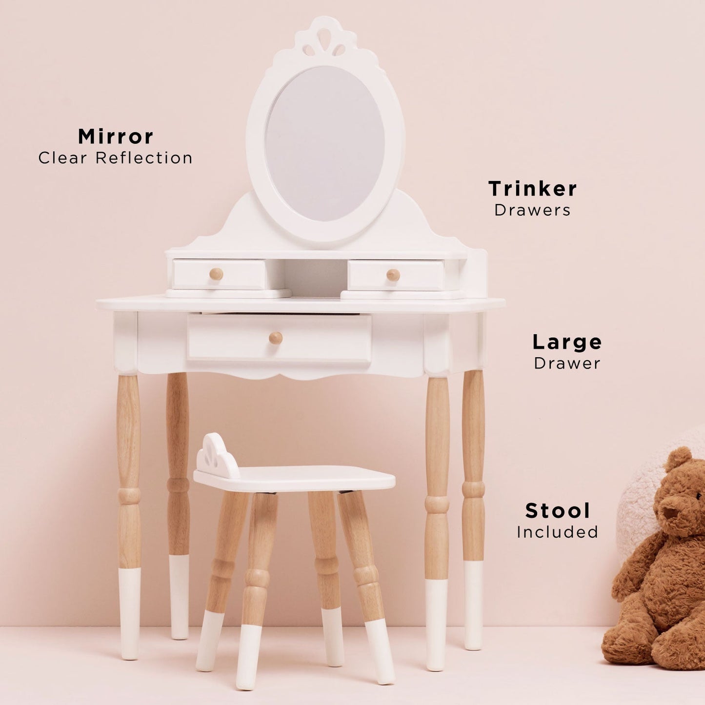 Le Toy Van Dressing-up Vanity Table & Stool