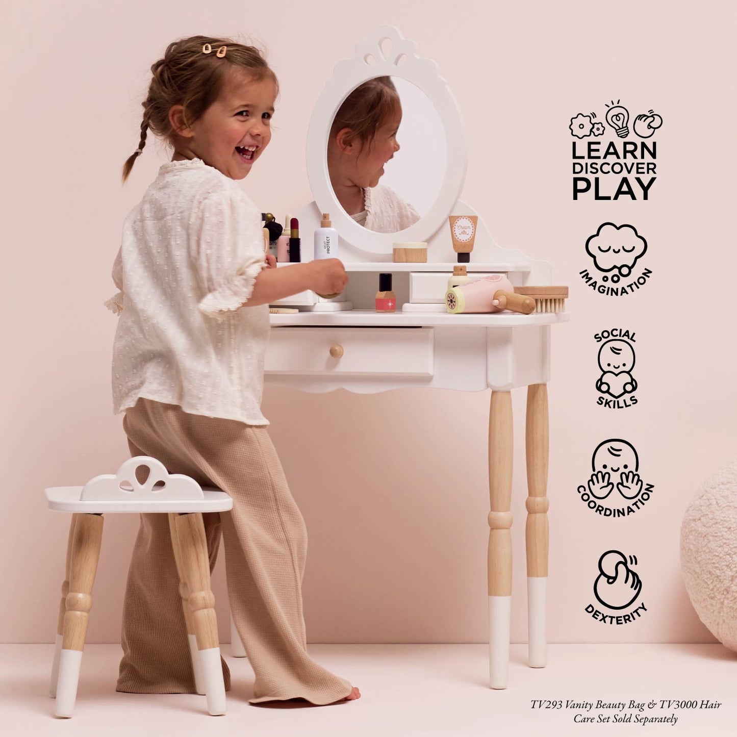 Le Toy Van Dressing-up Vanity Table & Stool