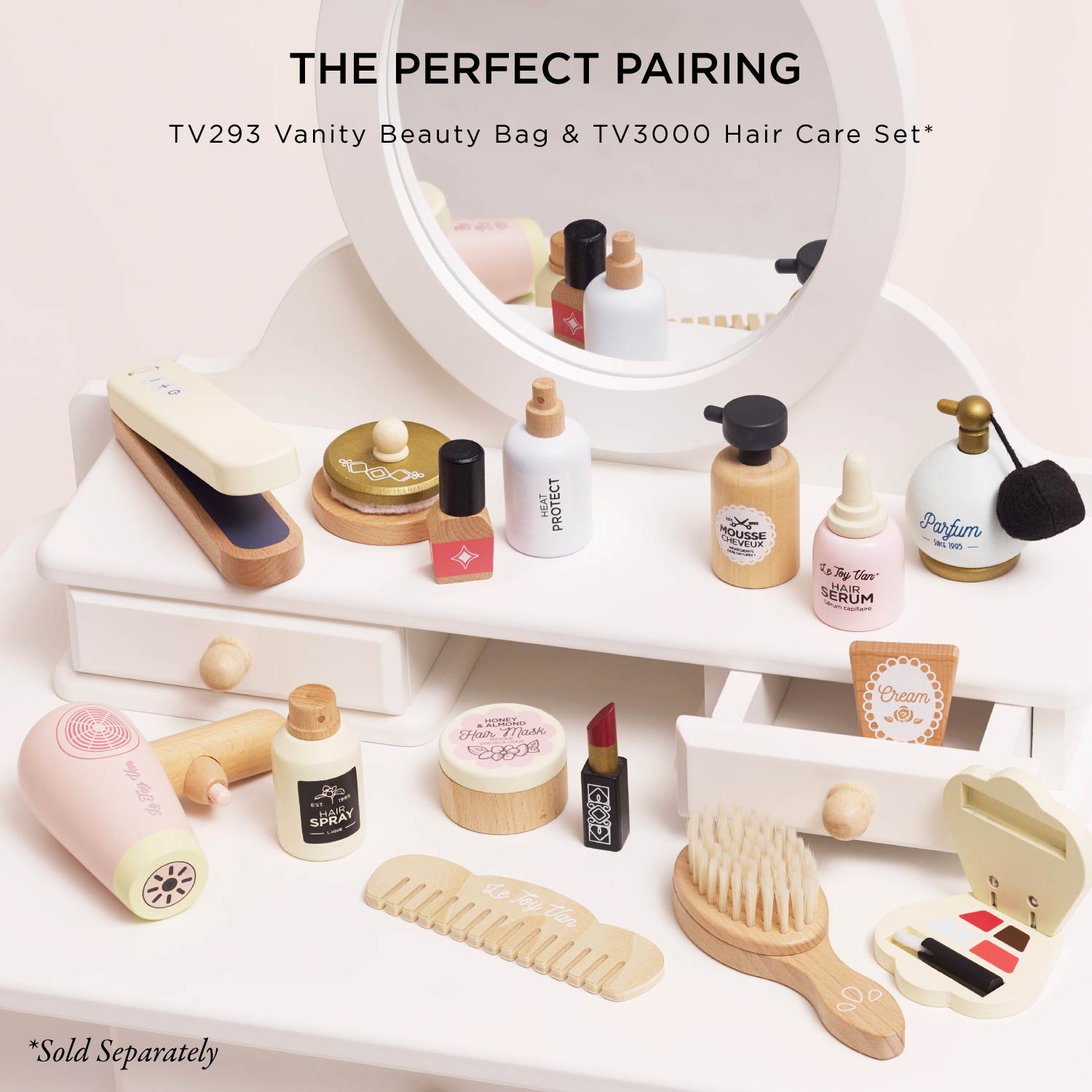 Le Toy Van Dressing-up Vanity Table & Stool