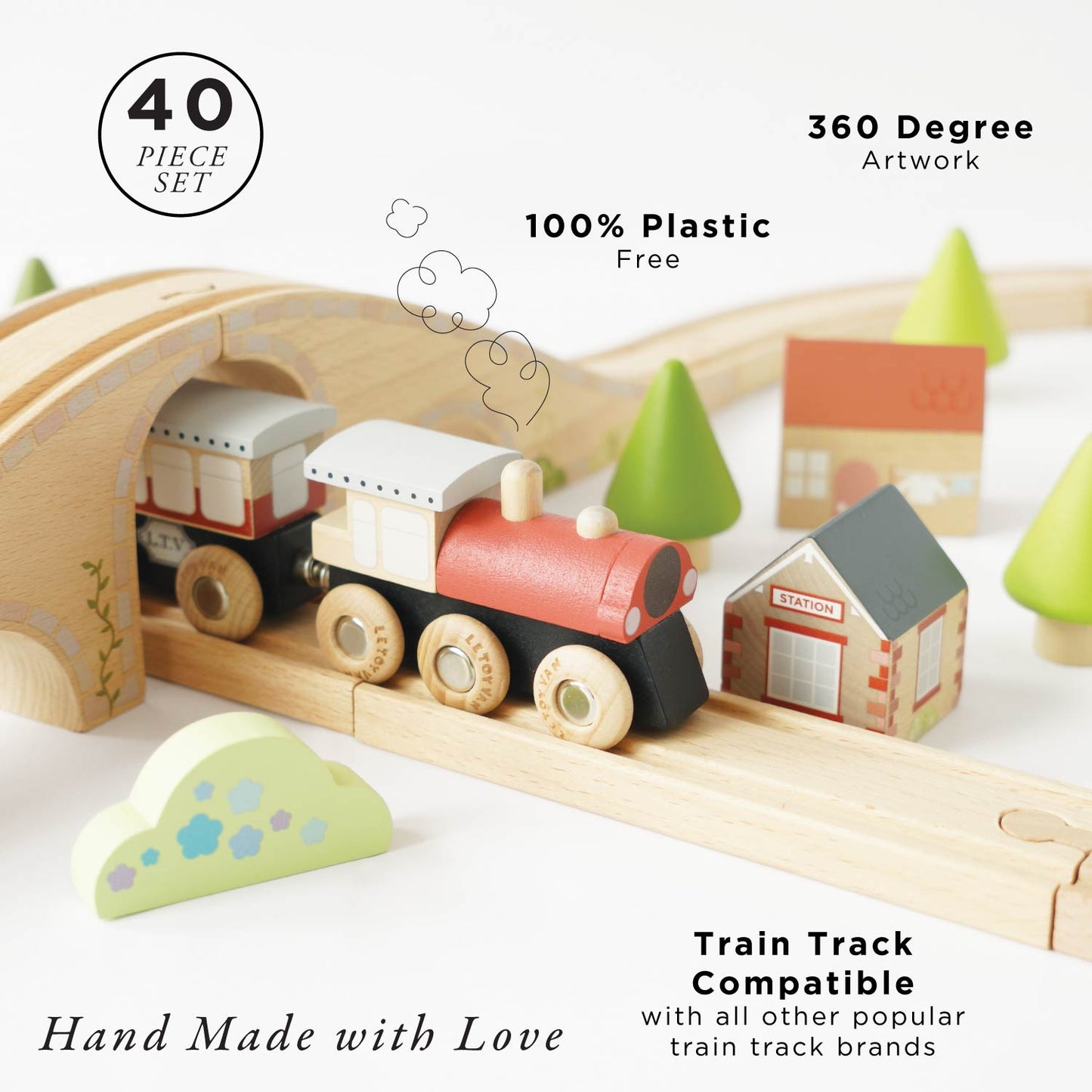 Figure of 8 Train Set - Premium Wooden Railway | Le Toy Van