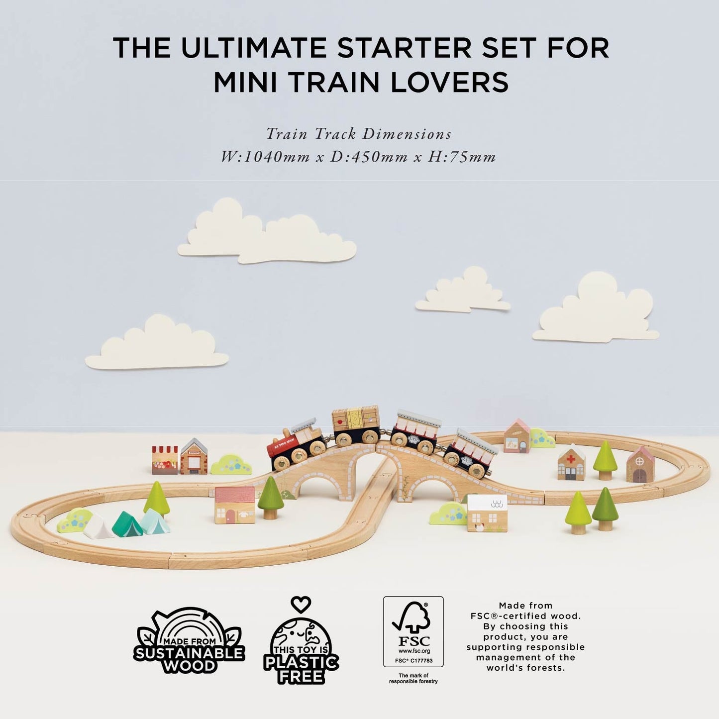 Figure of 8 Train Set - Premium Wooden Railway | Le Toy Van