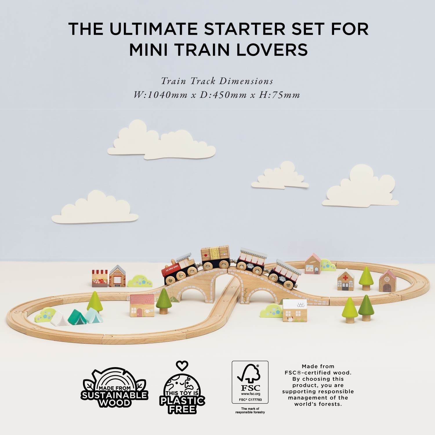 Figure of 8 Train Set - Premium Wooden Railway | Le Toy Van