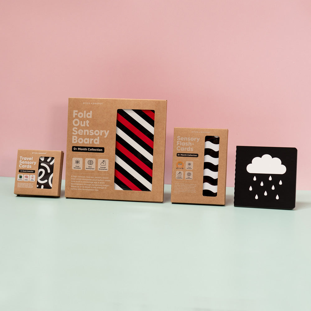 Newborn Sensory Starter Bundle | Black & White Baby Toys from Birth