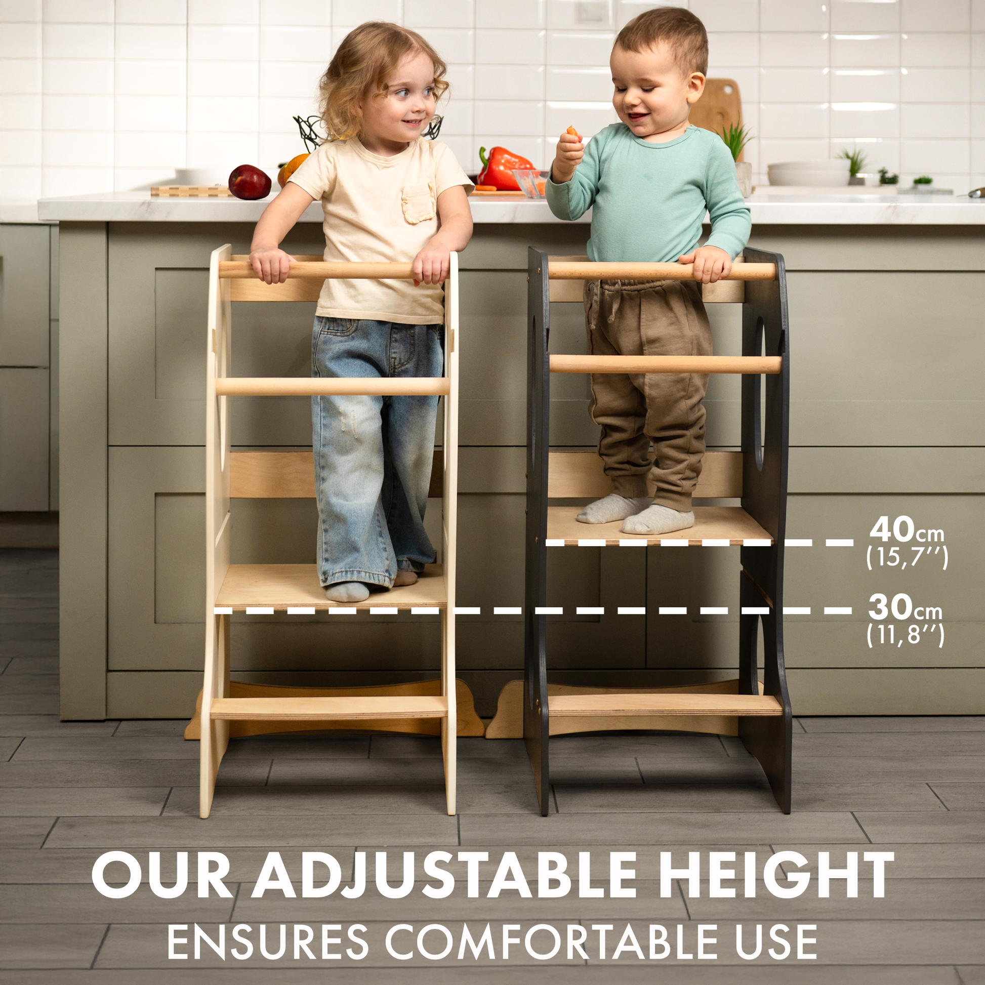 Stable Montessori Tower: Beige