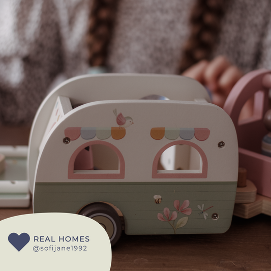 Little Dutch Toy Car with Caravan