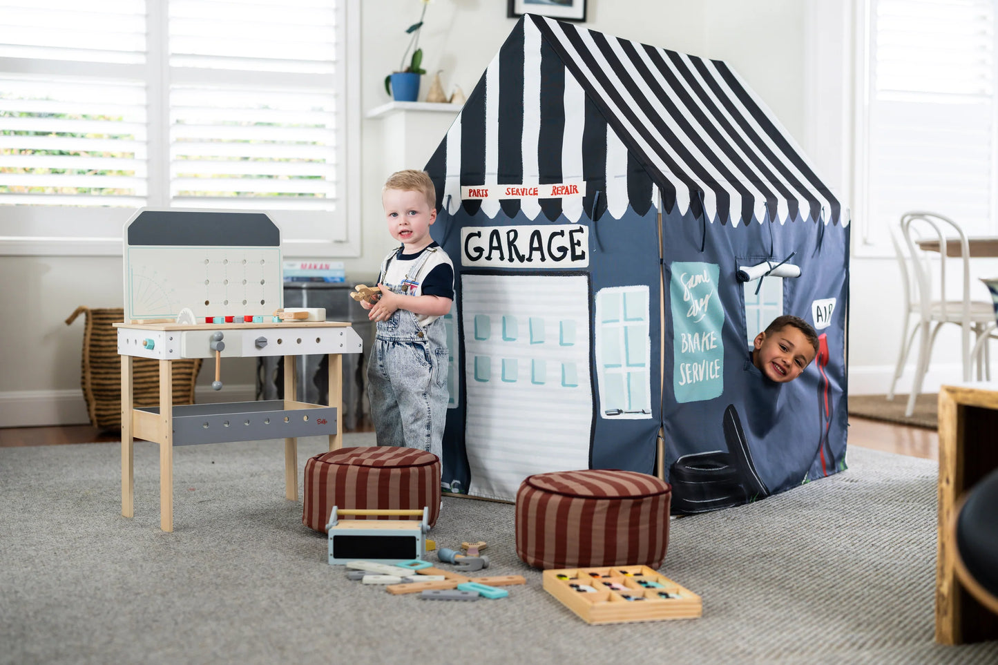 Flippi Mechanic Garage Play Tent with Frame & Cover | Mucky Wolf