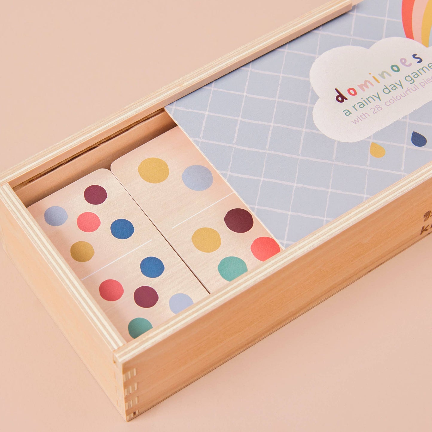 Rainbow Wooden Dominoes Set - Chunky FSC®-Certified Domino Game for Toddlers (18 Months+)