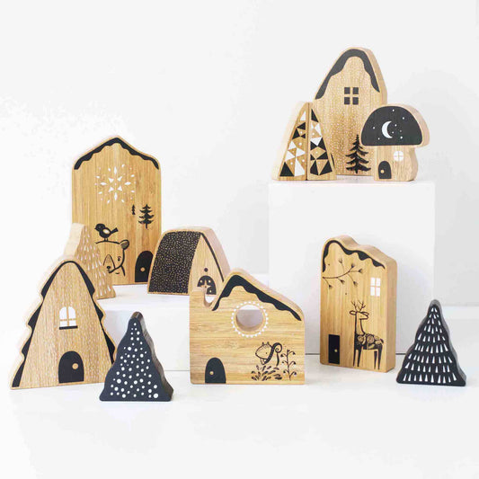 Woodland Village wooden toy for toddlers