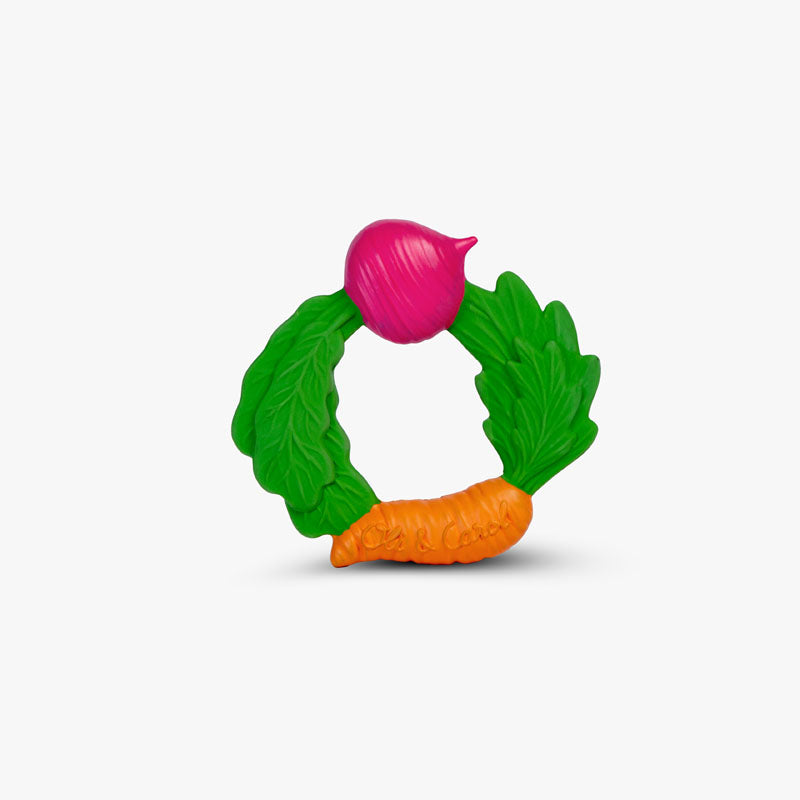Natural Rubber Baby Teething Ring | Veggie Teether – Mucky Wolf