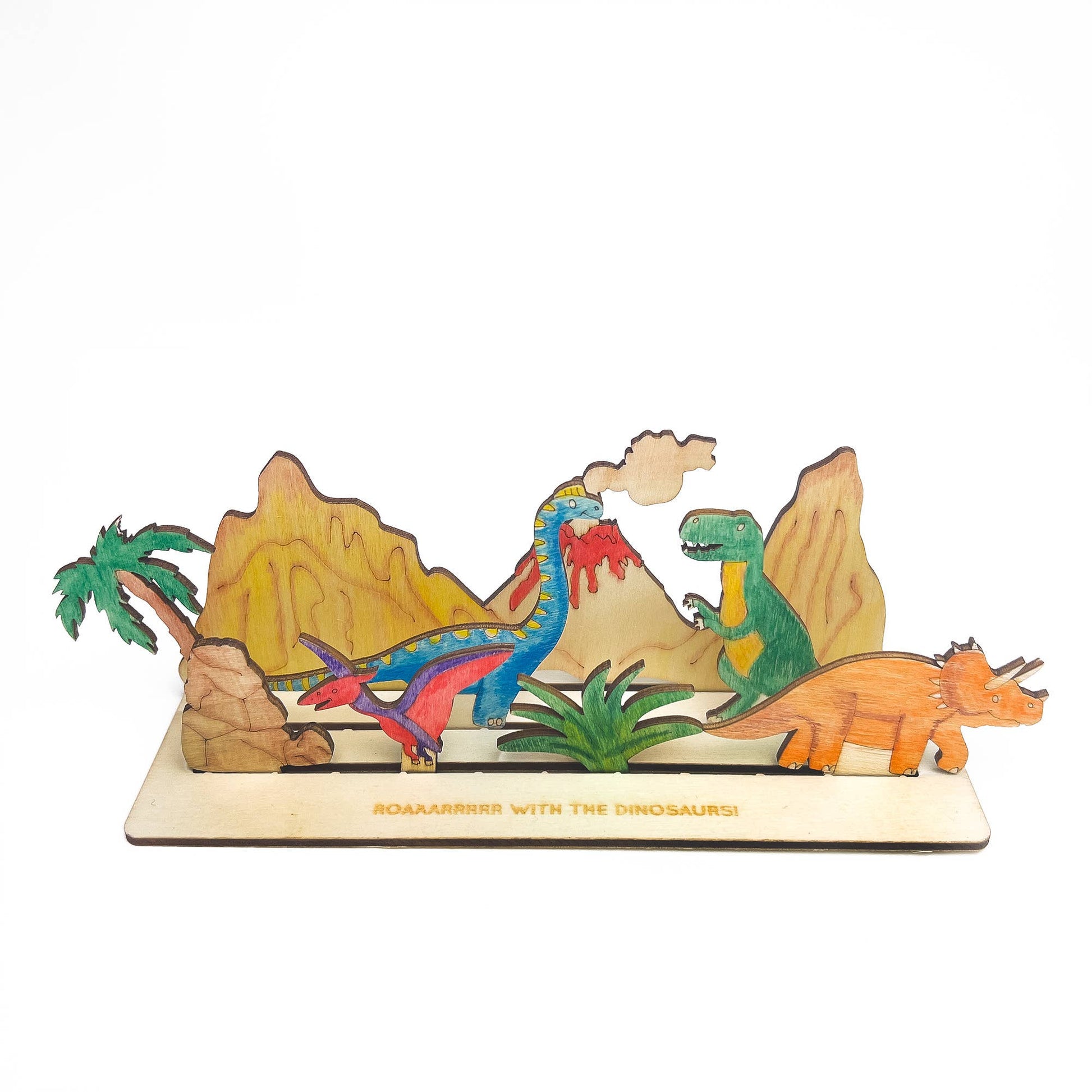 Dinosaur Wooden Craft Kit – Eco-Friendly Creative Fun for Ages 3+