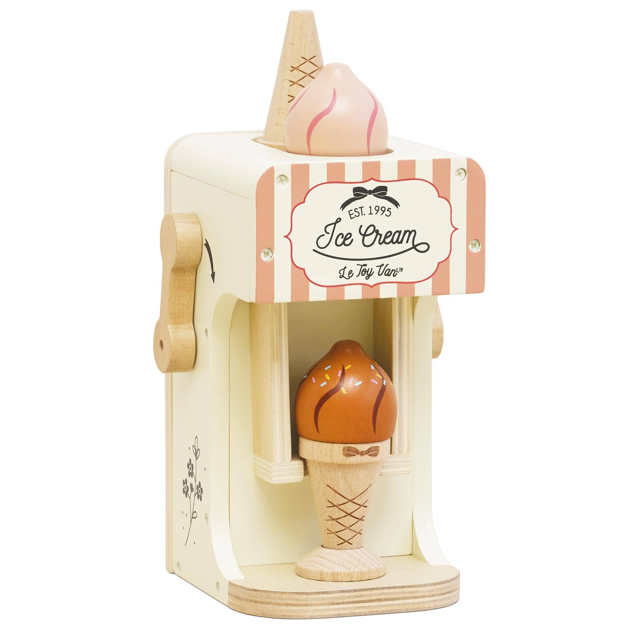 Wooden Ice Cream Machine Toy | FSC Certified Pretend Play Set 3+ Years ...