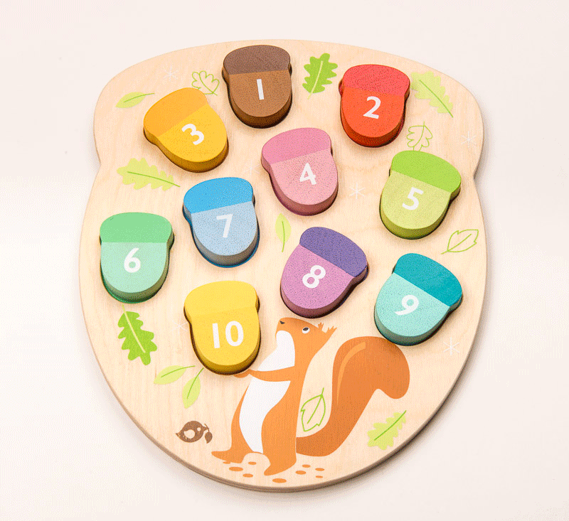 Wooden Acorn Counting Toy