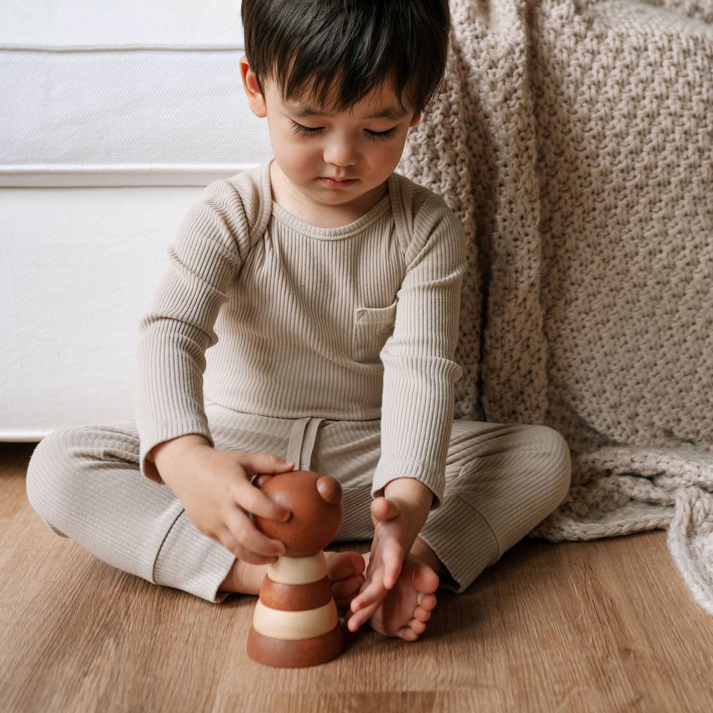 Wooden Ring Stacker - Bear