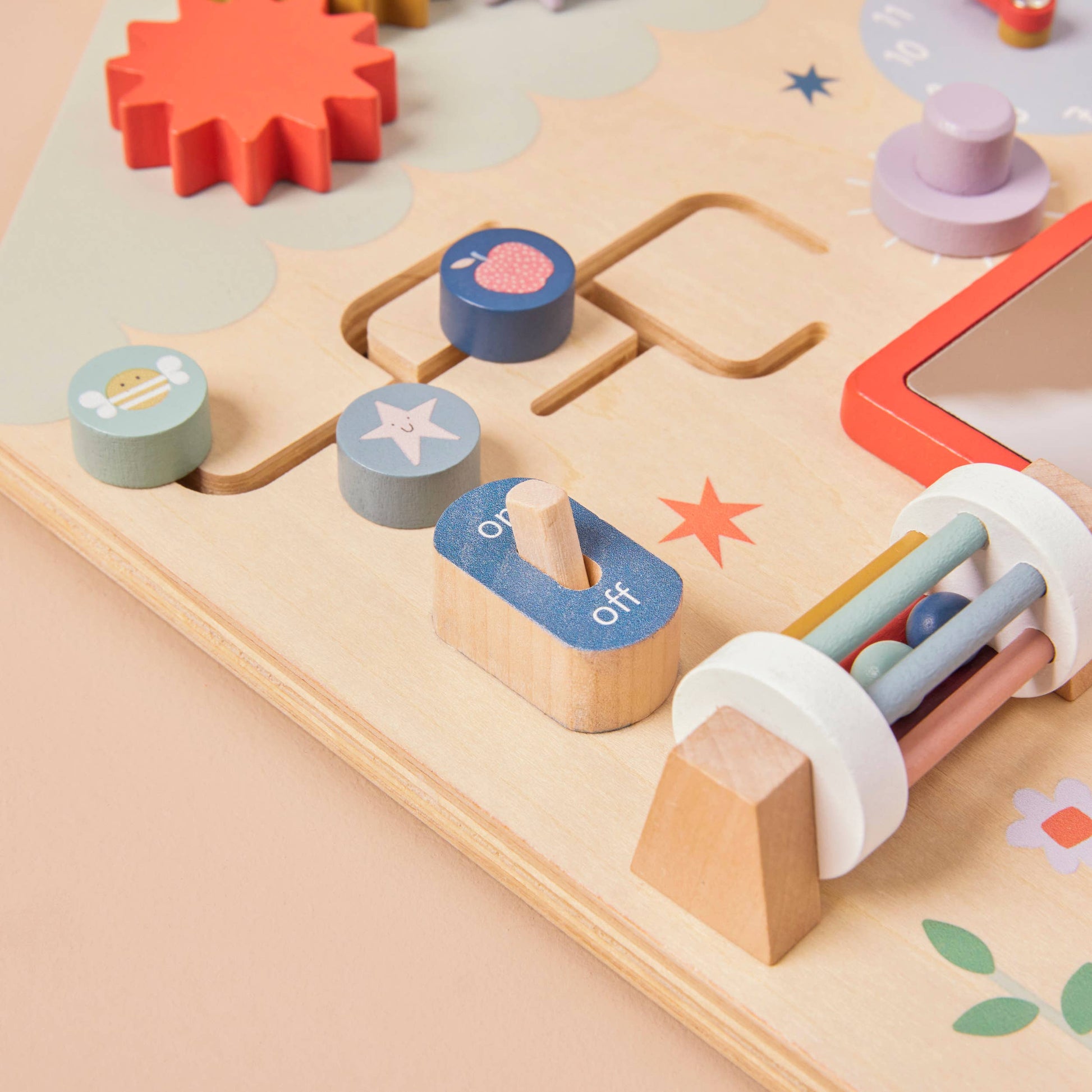 Just Bee Kids Wooden Activity Board Busy Board