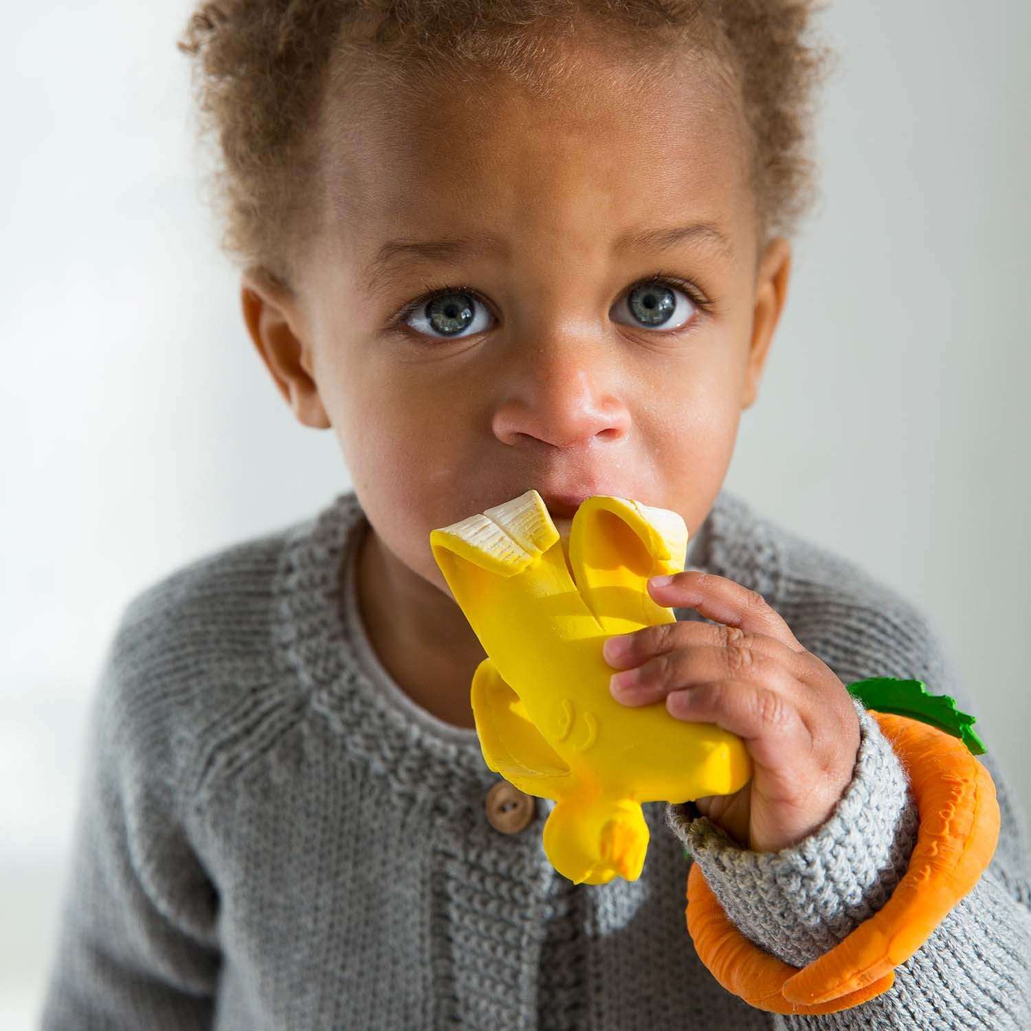 Natural Rubber Baby Teether | Banana Teething Toy – Mucky Wolf
