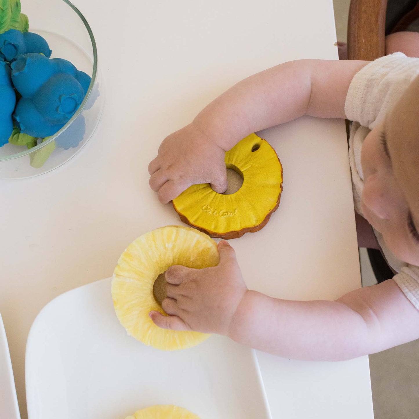 Natural Rubber Baby Teether & Bath Toy | Pineapple – Mucky Wolf