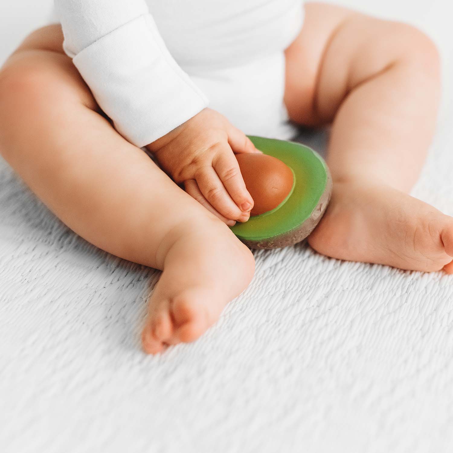 Natural Rubber Baby Teether & Bath Toy | Avocado – Mucky Wolf