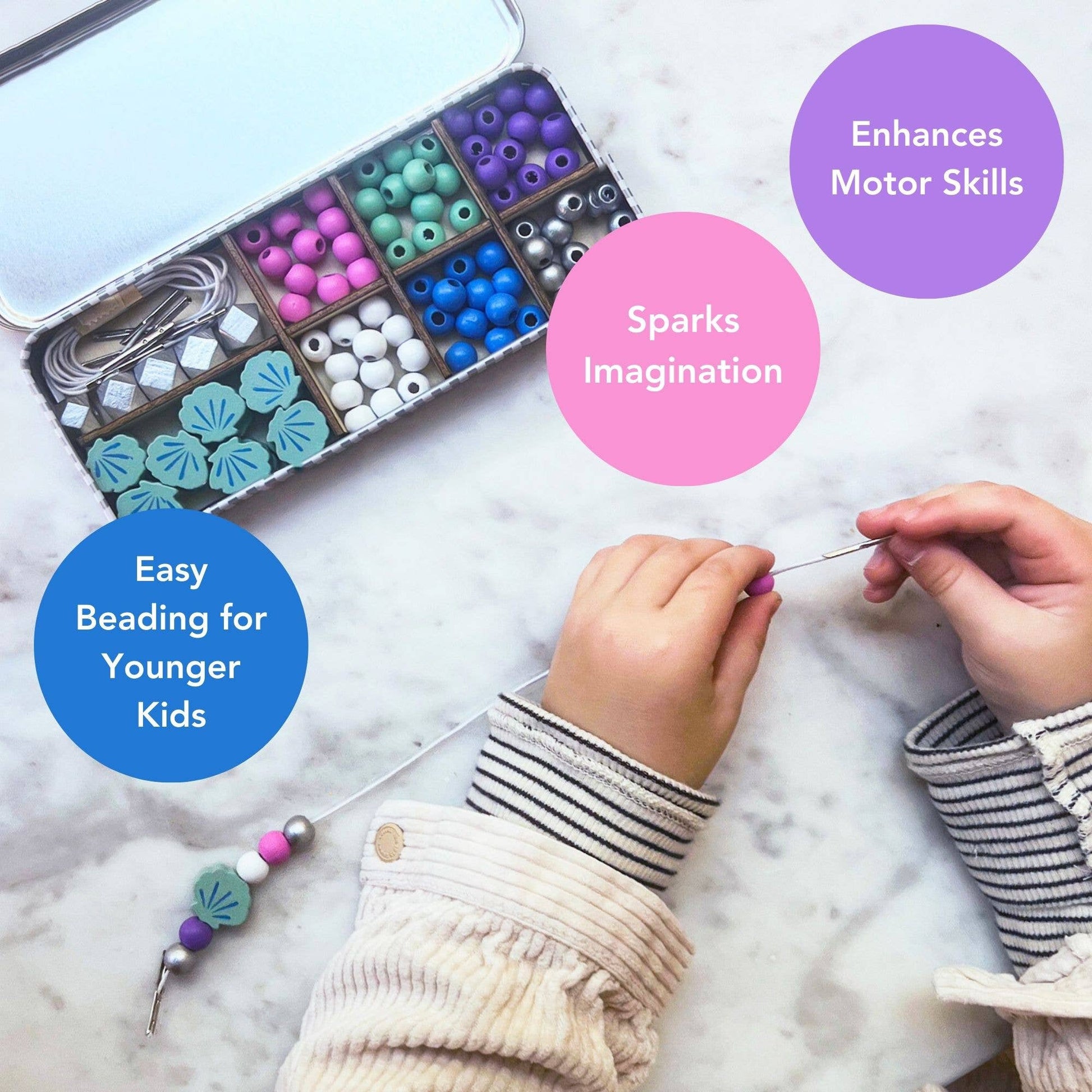 Beading Bracelet Craft Kit – Eco-Friendly Gift Tin