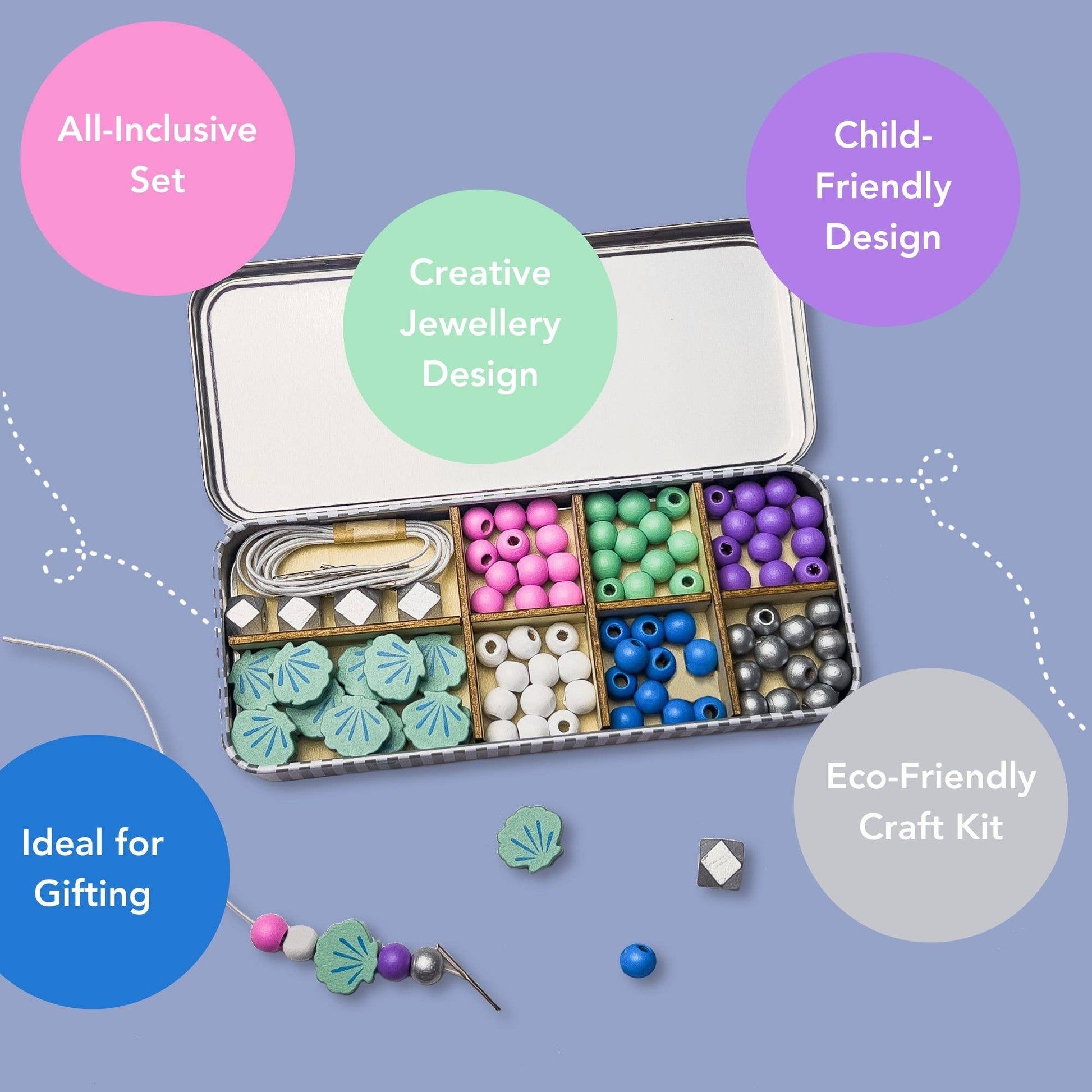 Beading Bracelet Craft Kit – Eco-Friendly Gift Tin&nbsp;