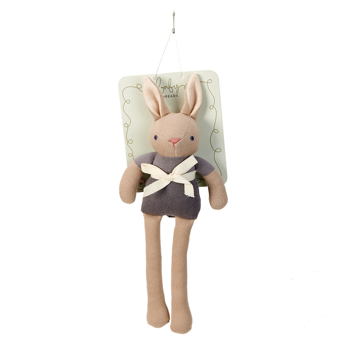 Organic Taupe Bunny Doll | Baby Threads Soft Rabbit