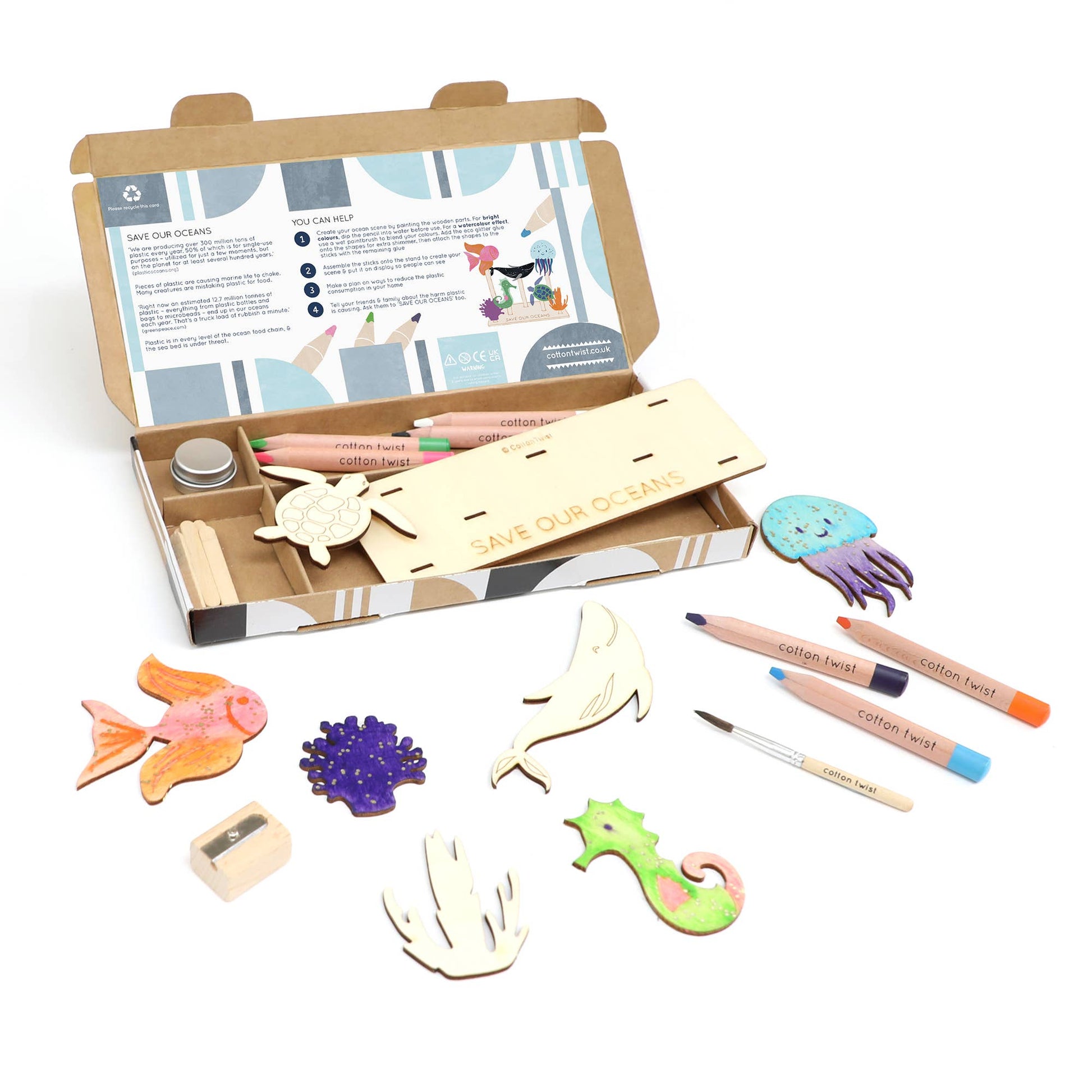 Save Our Oceans Activity Box – Eco-Friendly Marine Life Craft Kit (Ages 3+)