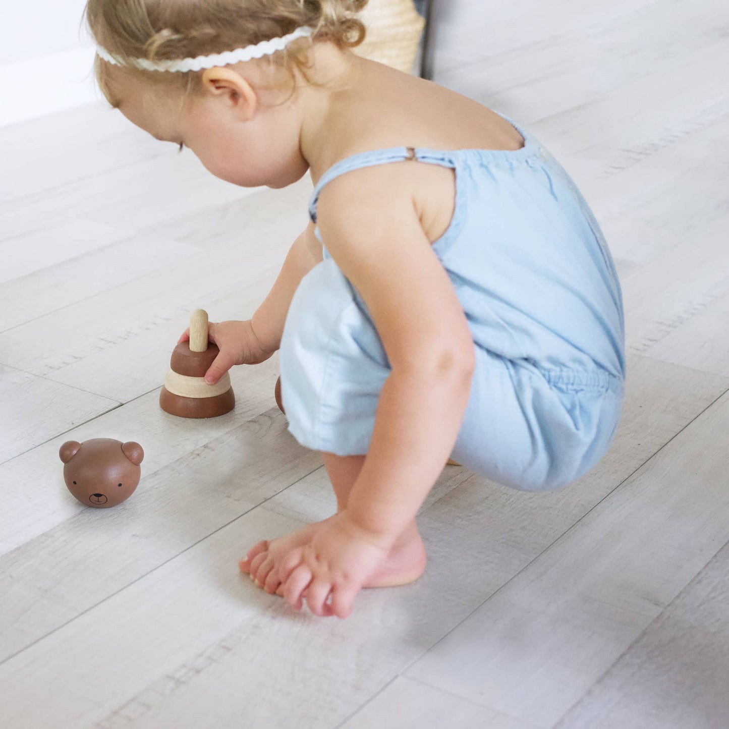 Wooden Ring Stacker - Bear