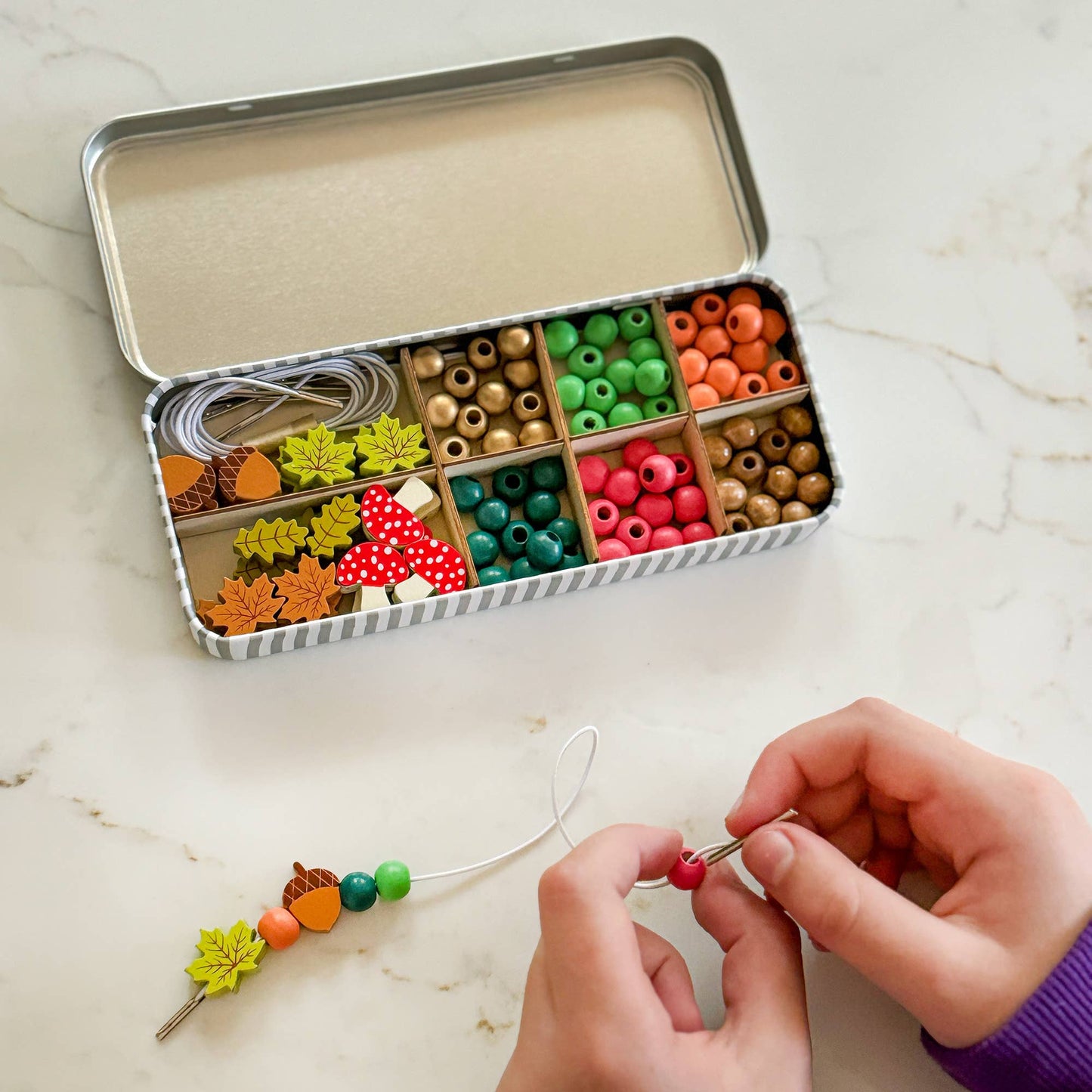 Woodland Bracelet Beading Kit – Eco-Friendly Craft Fun for Ages 3+