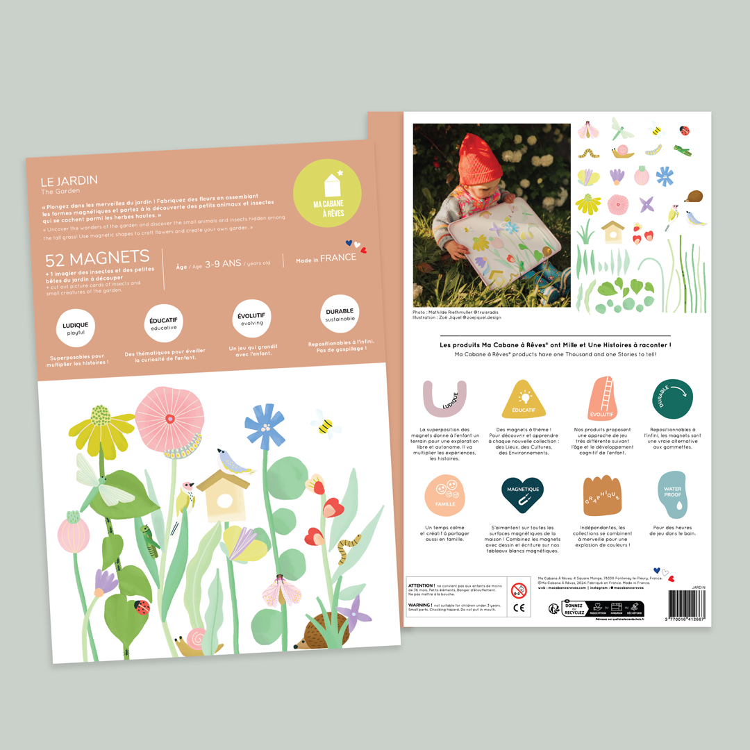 In The Garden Beautiful Magnets for toddlers playroom and bathtime