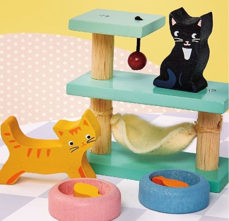 Dolls House Pet Cats Set