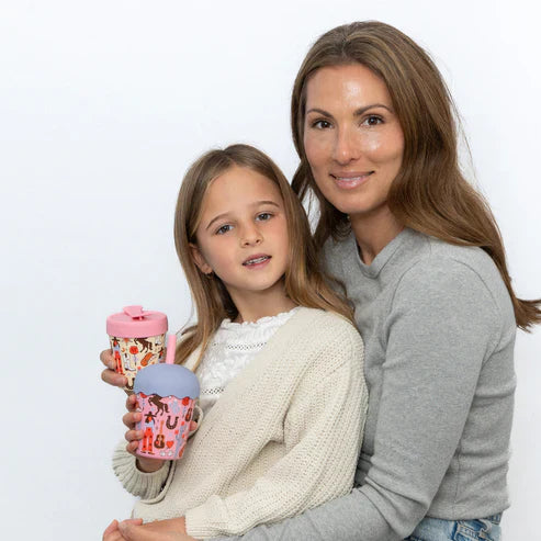 Cowgirl Toddler Smoothie Cup with Lid & Straw