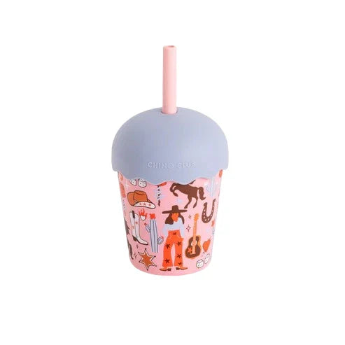 Cowgirl Toddler Smoothie Cup with Lid & Straw