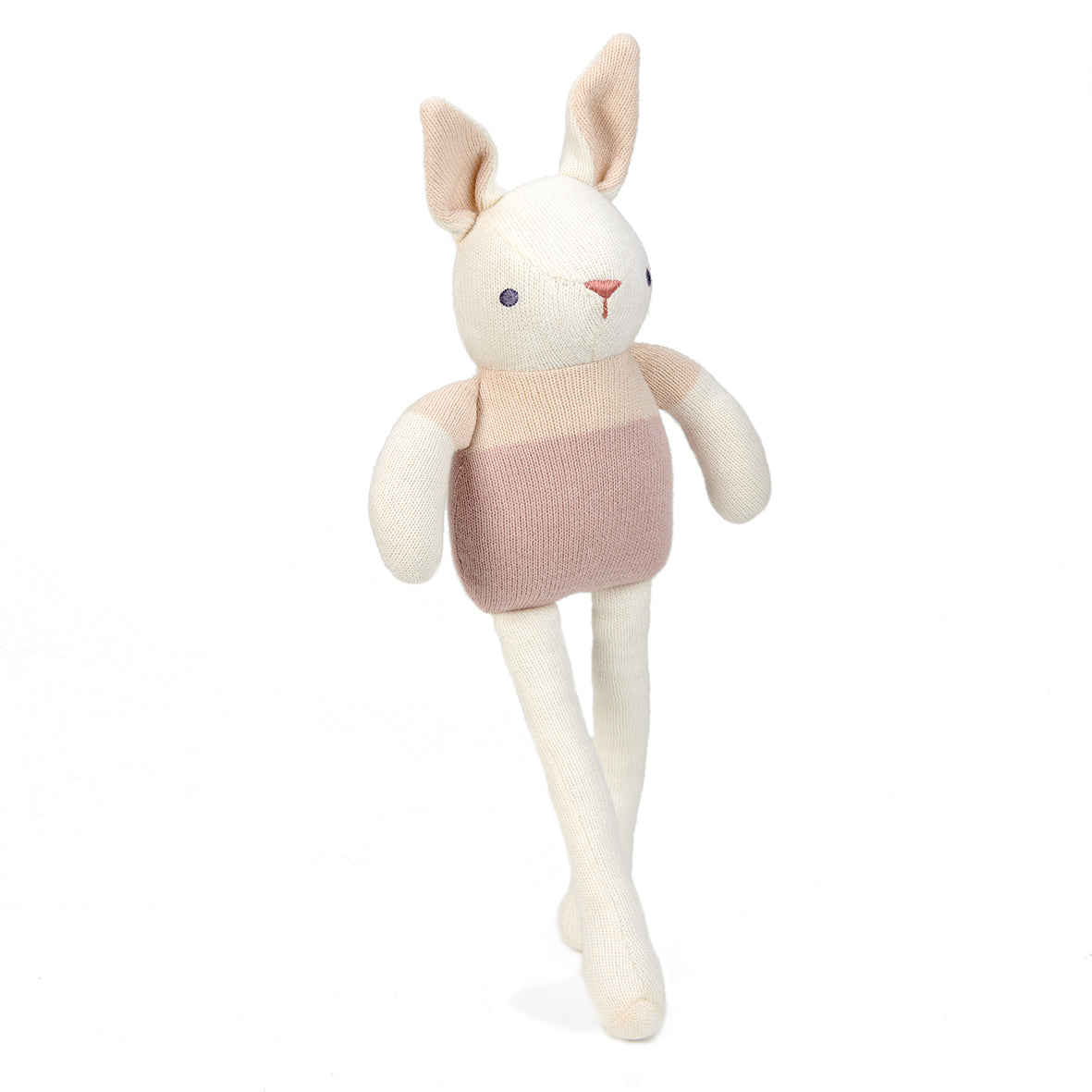We chose this bunny for its sustainable materials, soothing design and timeless appeal as a first soft toy.