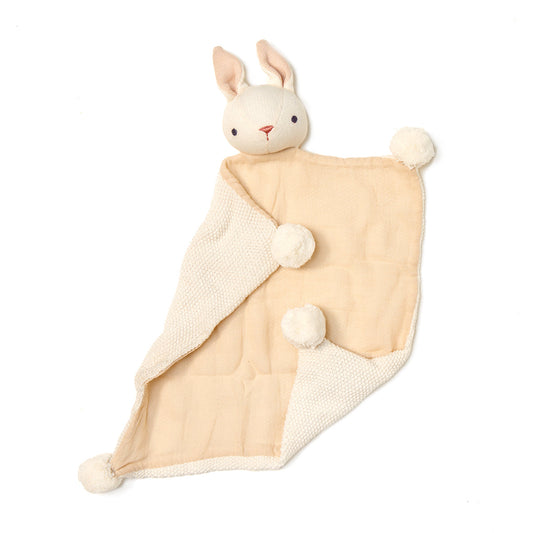 Baby Threads Cream Bunny Comforter | ThreadBear Design