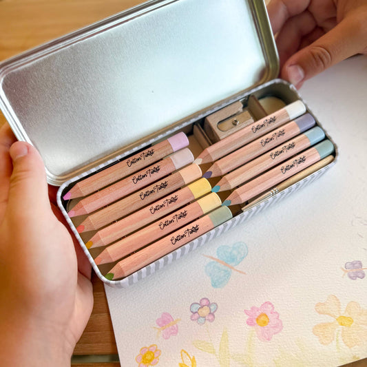 Pastel Watercolour Pencils Tin – Eco-Friendly Creative Set for Ages 3+